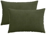 vidaXL Kissenbezug Kissenbezug 2 pcs HEERLEN Gr&uuml;n 40 x 60 cm Cord, (2 St&uuml;ck)