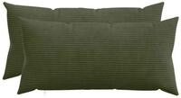 vidaXL Kissenbezug Kissenbezug 2 pcs HEERLEN Gr&uuml;n 40 x 80 cm Cord, (2 St&uuml;ck)