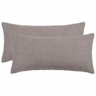 vidaXL Kissenbez&uuml;ge vidaXL Kissenbezug 2 pcs HEERLEN Hellgrau 40 x 80 cm...