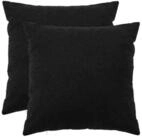 vidaXL Kissenbez&uuml;ge vidaXL Kissenbezug 2 pcs HEERLEN Schwarz 55 x 55 cm Boucl&eacute;