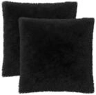 vidaXL Kissenbezug Kissenbezug 2 pcs HEERLEN Schwarz 80 x 80 cm PV Fleece, (2...