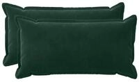 vidaXL Kissenbezug Kissenbezug 2 pcs HOUTEN Dunkelgr&uuml;n 40 x 70 cm Samt, (2...