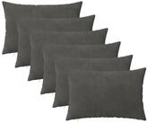 vidaXL Kissenbezug Kissenbezug 6 pcs HEERLEN Dunkelgrau 50 x 80 cm Samt, (6...