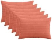 vidaXL Kissenbez&uuml;ge vidaXL Kissenbezug 6 pcs HEERLEN Rot-Orange 30 x 50 cm Cord
