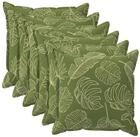 vidaXL Kissenbezug Kissenbezug 6 stk. HOUTEN Blattdesign 55 x 55 cm Polyester,...