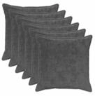vidaXL Kissenbezug Kissenbezug 6 stk. HOUTEN Dunkelgrau 70 x 70 cm, (6 St&uuml;ck)