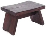 DESIGN DELIGHTS Hocker NOSTALGISCHER FU&szlig;HOCKER "SCHEMEL", Altholz massiv,