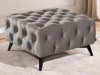 S-Style M&ouml;bel Polsterhocker Chesterfield Whitby, mit goldenen, silbernen oder