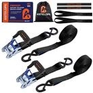 LuxusKollektion Spanngurt Spanngurt mit Ratsche & S-Haken 2tlg 6m (2-St)