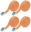 LuxusKollektion Zurrgurt Ratschen Zurrgurte 5m orange 4 St&uuml;ck (4-St)