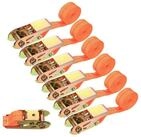 LuxusKollektion Spanngurt Spanngurte 6er-Set 2m x 25mm mit Ratsche (6-St)