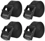 LuxusKollektion Spanngurt Spanngurt 25mm 200kg Schwarz 4St 3m (4-St)