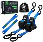 LuxusKollektion Zurrgurt Spanngurt Automatik 3,6m S-Haken blau 2er Set (2-St)