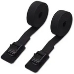 LuxusKollektion Zurrgurt Zurrgurte 2,5cm x 2m 2er Pack (2-St) schwarz 2.5 cm x...