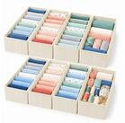 relaxdays Schubladeneinsatz Schubladen Ordnungssystem 8-tlg. Set (8 St), Beige
