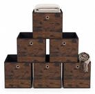 relaxdays Faltbox Aufbewahrungsbox faltbar 6er Set (6 St), Industrial-Schwarz
