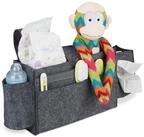 relaxdays Betttasche f&uuml;r Hochbett aus Filz (1-tlg), Dunkelgrau