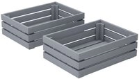 Vicco Regalkorb Novaro, Grau, 2er Set (2 St)
