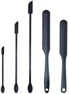 LuxusKollektion Teigschaber Cremespatel-Set 5-tlg. Silikon Schwarz
