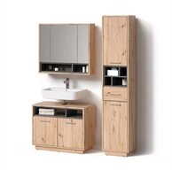 Livinity&reg; Badm&ouml;bel-Set Temo, Artisan-Eiche, 3-teilig, (3-St)