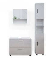 Vicco Badm&ouml;bel-Set Irma, Wei&szlig; Hochglanz, 3-teilig, (3-St., 3er Set) wei&szlig;