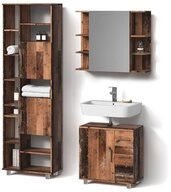 Livinity&reg; Badm&ouml;bel-Set Eisak, Eiche rustikal, 3-teilig, (3-St)