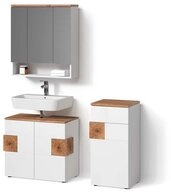Livinity&reg; Badm&ouml;bel-Set Tanaro, Wei&szlig;, 3-teilig, (3-St)
