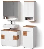 Livinity&reg; Badm&ouml;bel-Set Tanaro, Wei&szlig;, 4-teilig, (4-St)