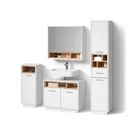 Livinity&reg; Badm&ouml;bel-Set Temo, Wei&szlig;, 4-teilig, (4-St)