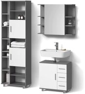 Livinity&reg; Badm&ouml;bel-Set Eisak, Anthrazit, 3-teilig, (3-St)