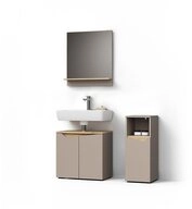 Livinity&reg; Badm&ouml;bel-Set Timavo, Greige, 3-teilig, (3-St)