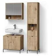 Livinity&reg; Badm&ouml;bel-Set ATERNO, Viking Oak, 3-teilig, (3-St)