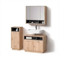 Livinity&reg; Badm&ouml;bel-Set Temo, Artisan-Eiche, 3-teilig, (3-St)
