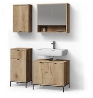 Livinity&reg; Badm&ouml;bel-Set ATERNO, Viking Oak, 4-teilig, (4-St)
