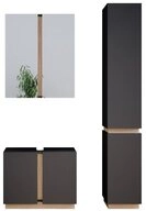 Vicco Badm&ouml;bel-Set Gloria, Anthrazit, 3-teilig, (3-St., 3er Set)