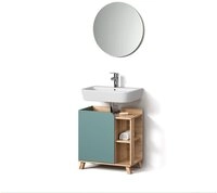 Livinity&reg; Badm&ouml;bel-Set Marano, Blau-Grau, 2-teilig, (2-St)