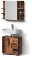 Livinity&reg; Badm&ouml;bel-Set Eisak, Eiche rustikal, 2-teilig, (2-St)