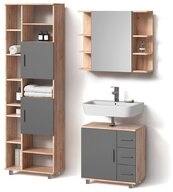 Livinity&reg; Badm&ouml;bel-Set Eisak, Eiche, 3-teilig, (3-St)