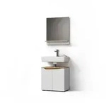 Livinity&reg; Badm&ouml;bel-Set Timavo, Wei&szlig;, 2-teilig, (2-St)