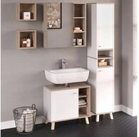 Vicco Badm&ouml;bel-Set Senyo, Wei&szlig;, 5-teilig, (5er-Set, 5-St., 5er Set)