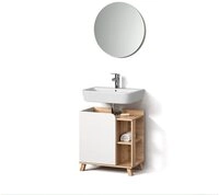 Livinity&reg; Badm&ouml;bel-Set Marano, Sonoma/Wei&szlig;, 2-teilig, (2-St)