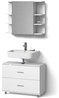 Livinity&reg; Badm&ouml;bel-Set Eisak, Wei&szlig;, 2-teilig, (2-St)