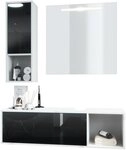 Vladon Badm&ouml;bel-Set La Costa, (Badezimmer-Set mit 1 H&auml;ngeschrank, 1...