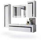 Vladon Badm&ouml;bel-Set Aloha, (Badezimmer-Set mit 2 Hochschr&auml;nken, 1...