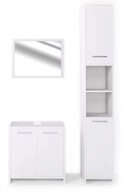 Vicco Badm&ouml;bel-Set Kiko, Wei&szlig;, 3-teilig, (3-er Set, 3-St., 3er Set)