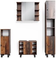 Vicco Badm&ouml;bel-Set Fynn, Eiche rustikal, 4-teilig, (4-er Set, 4-St., 4er Set)...