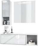 Vladon Badm&ouml;bel-Set La Costa, (Badezimmer-Set mit 1 H&auml;ngeschrank, 1...