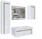 Vladon Badm&ouml;bel-Set Aloha V2, (Badezimmer-Set mit 2 Hochschr&auml;nken, 1...