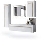 Vladon Badm&ouml;bel-Set Aloha, (Badezimmer-Set mit 2 Hochschr&auml;nken, 1...