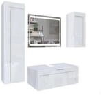 Vladon Badm&ouml;bel-Set Aloha V2, (Badezimmer-Set, mit 2 Hochschr&auml;nken und 1